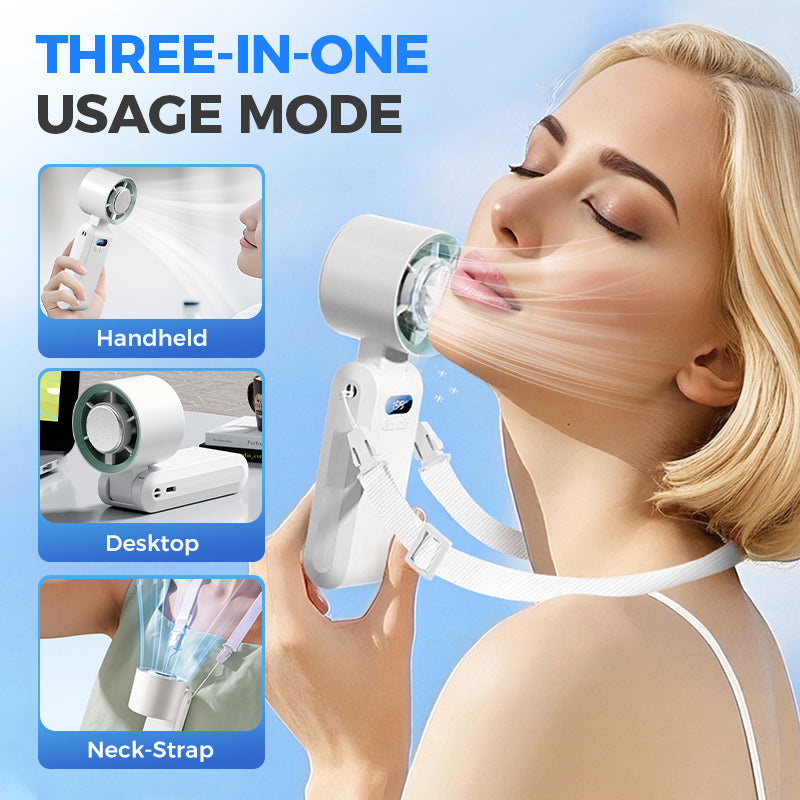 Handheld Portable Fan with Ice Cooler⚡