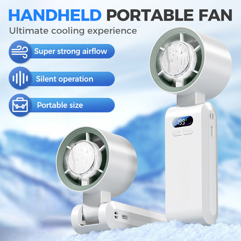 Handheld Portable Fan with Ice Cooler⚡
