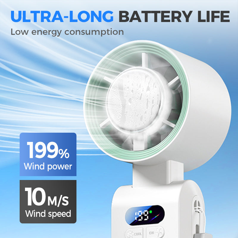 Handheld Portable Fan with Ice Cooler⚡
