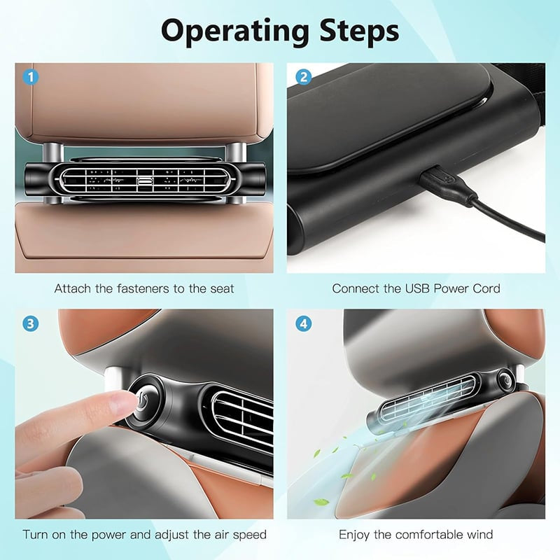 Adjustable Cooling Fan for Driver and Passenger's Seat