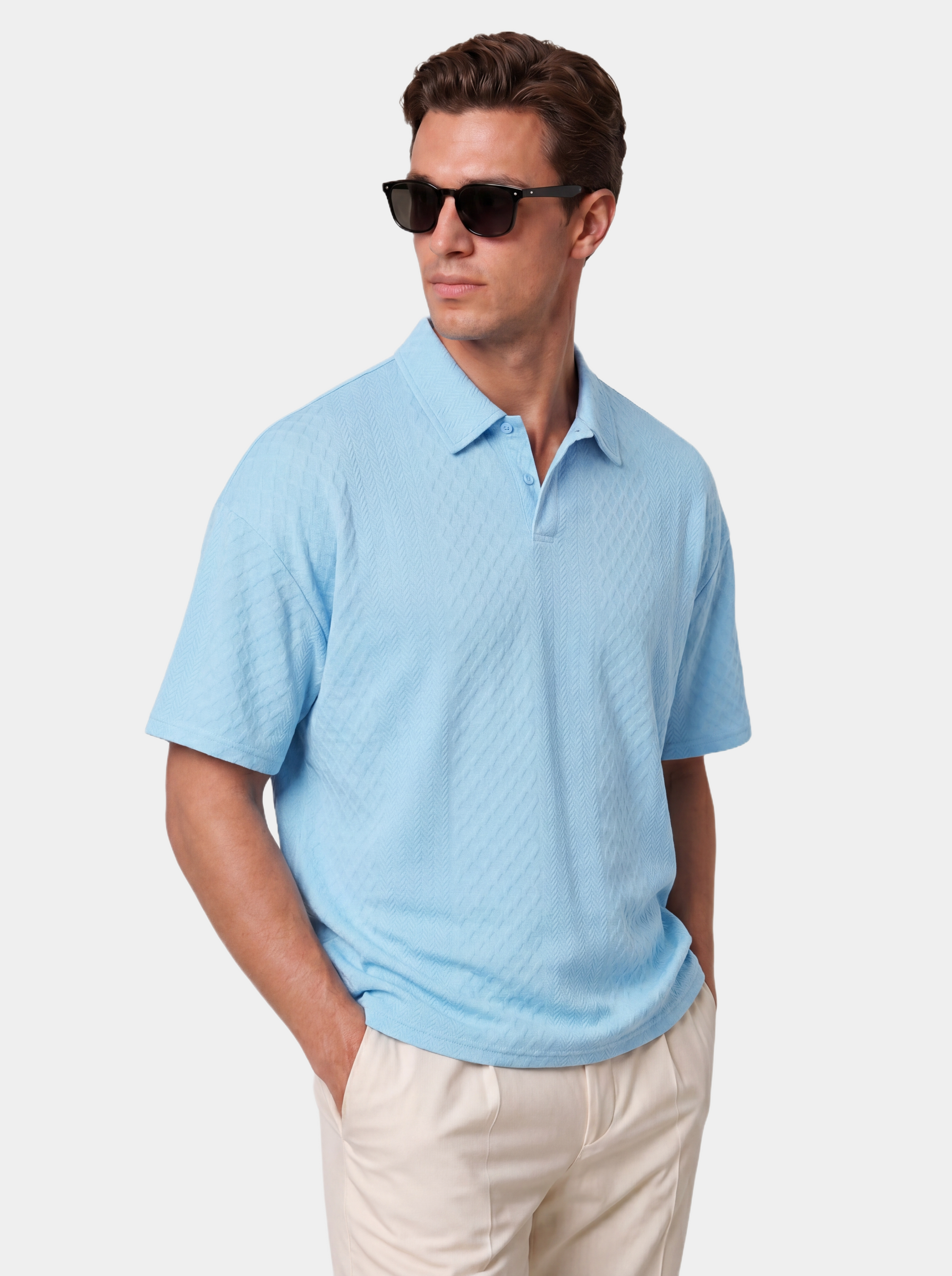 Classic Textured Jacquard Polo Shirt