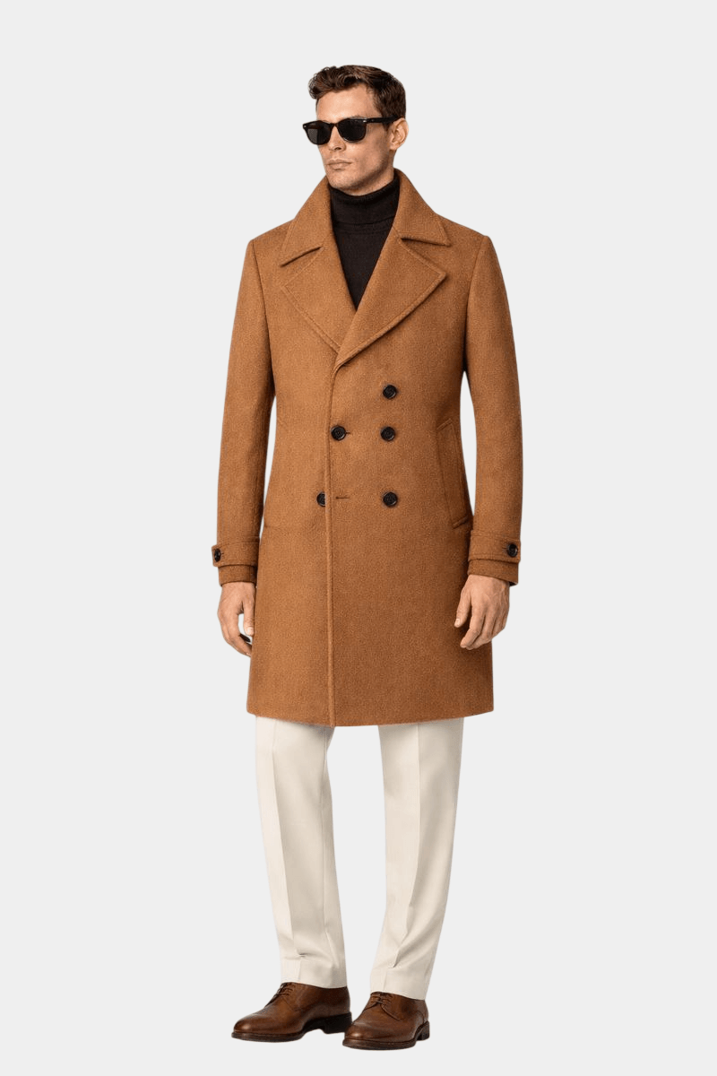 Ckesemen Double Breasted Slim-Fit Wool Coat