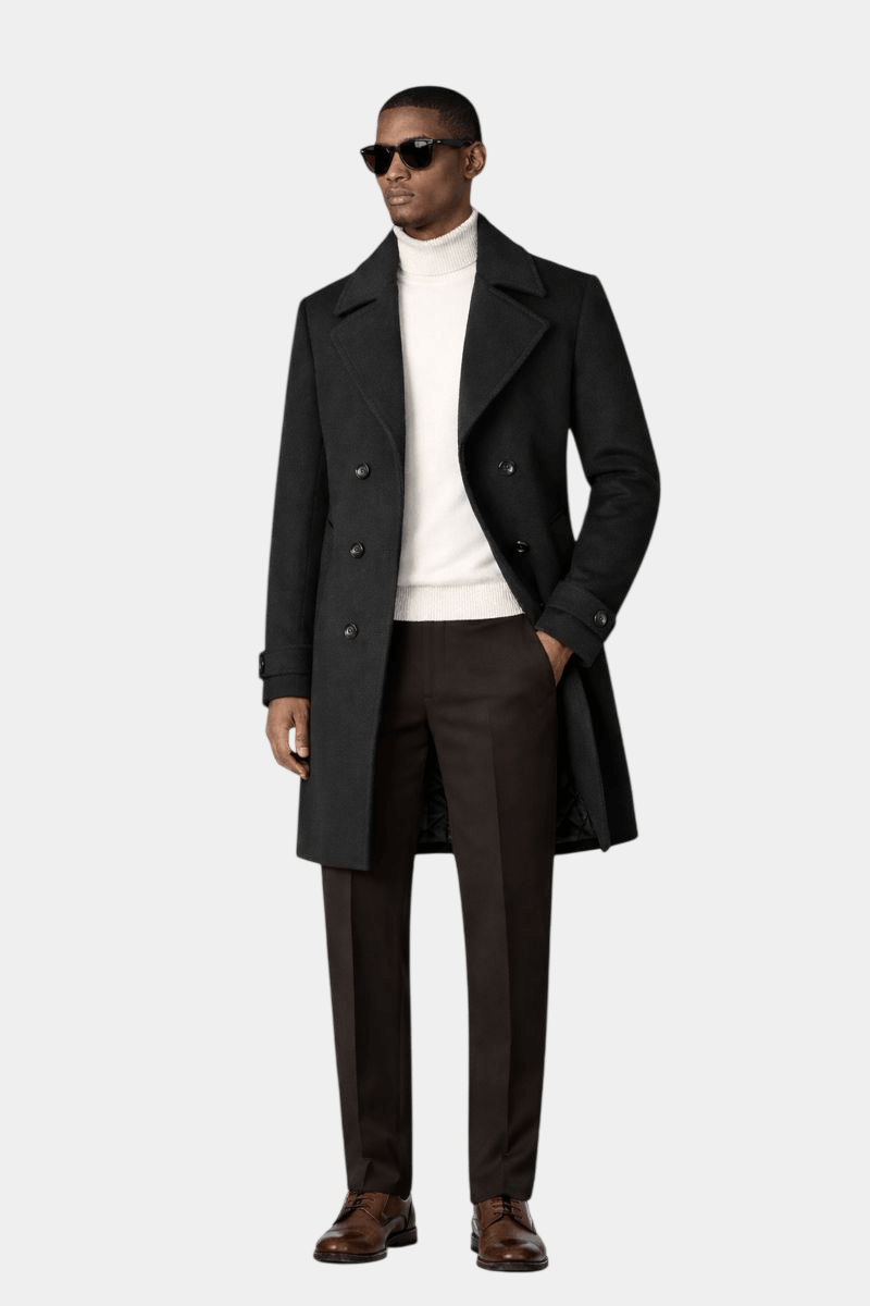 Ckesemen Double Breasted Slim-Fit Wool Coat