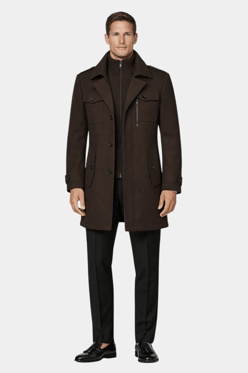 Ckesemen Double Layer Wool Coat
