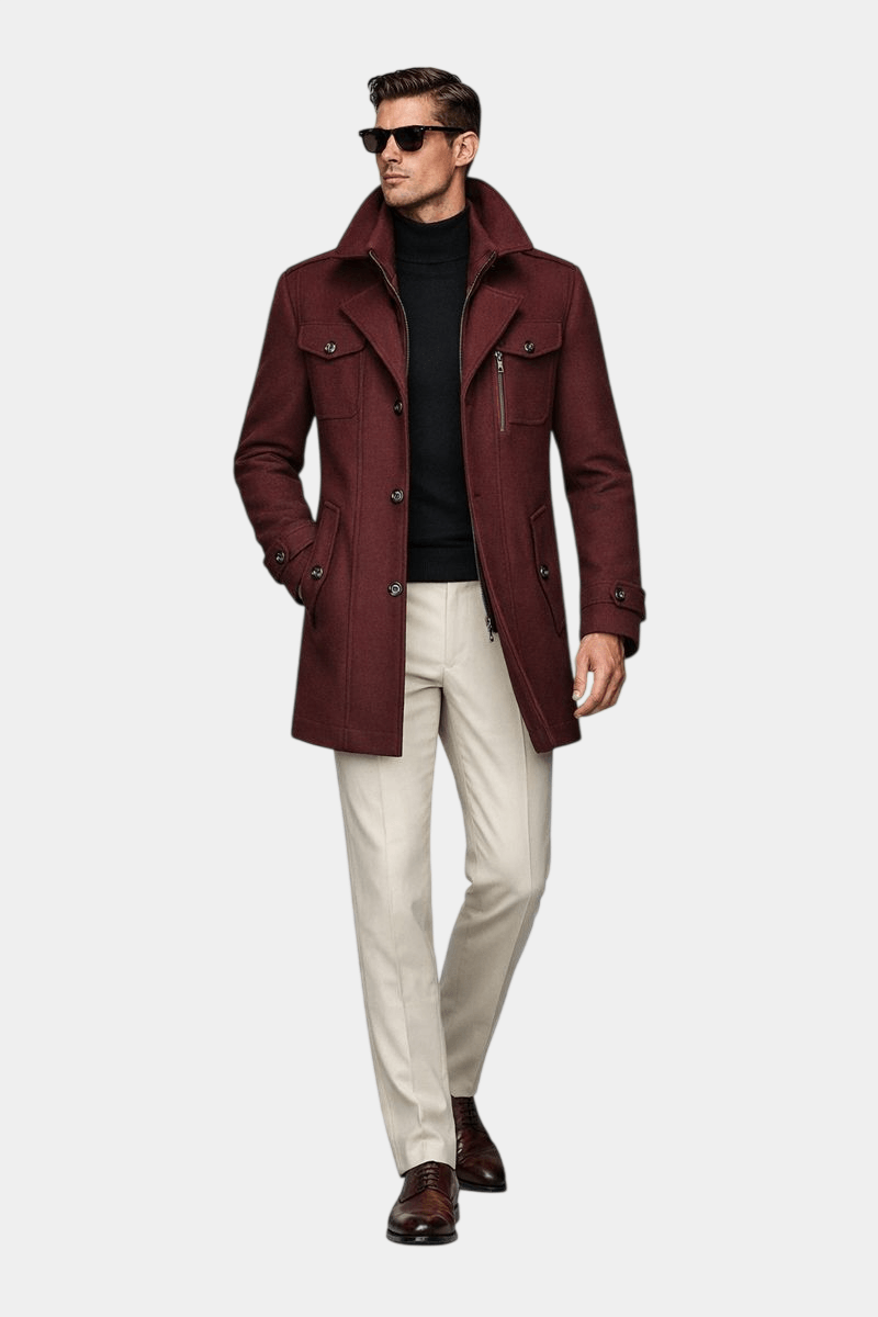 Ckesemen Double Layer Wool Coat