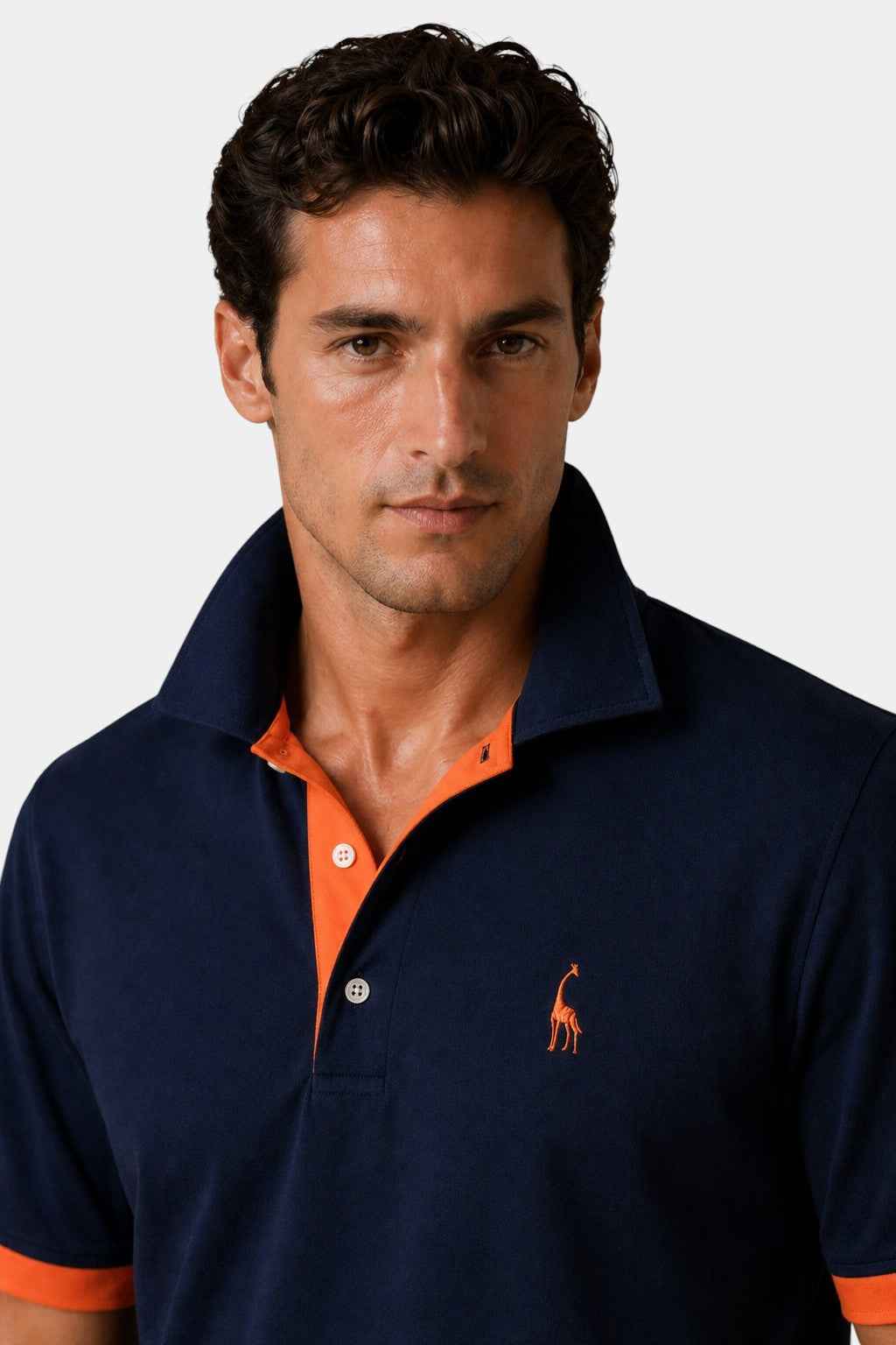 Cotton Blend Embroidered Polo Shirt