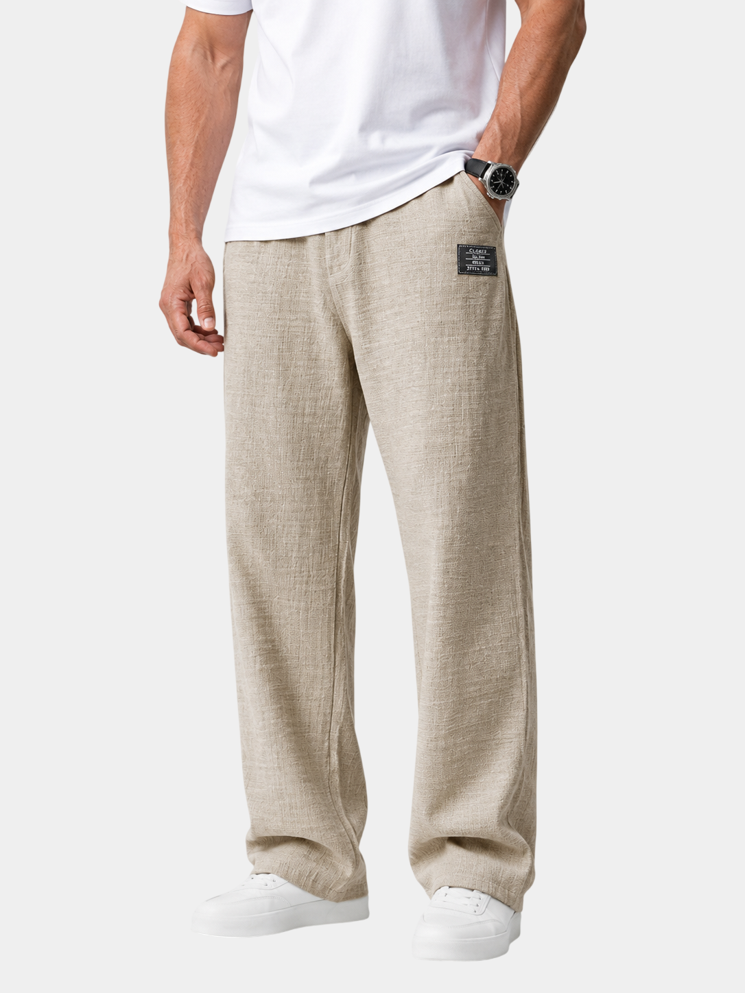 Lightweight Textured Cotton Linen Pants