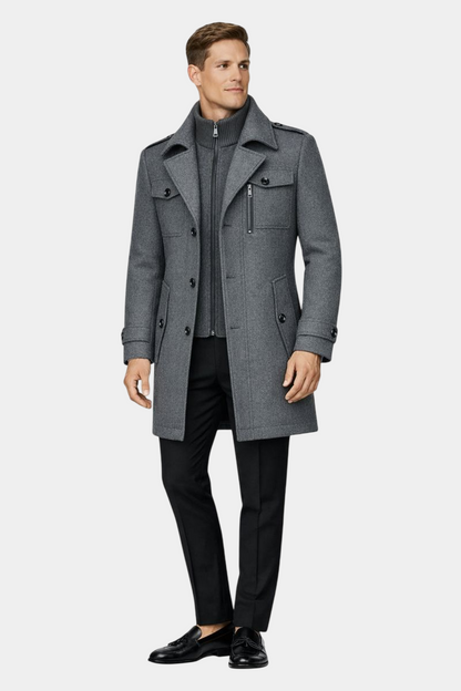 Ckesemen Double Layer Wool Coat
