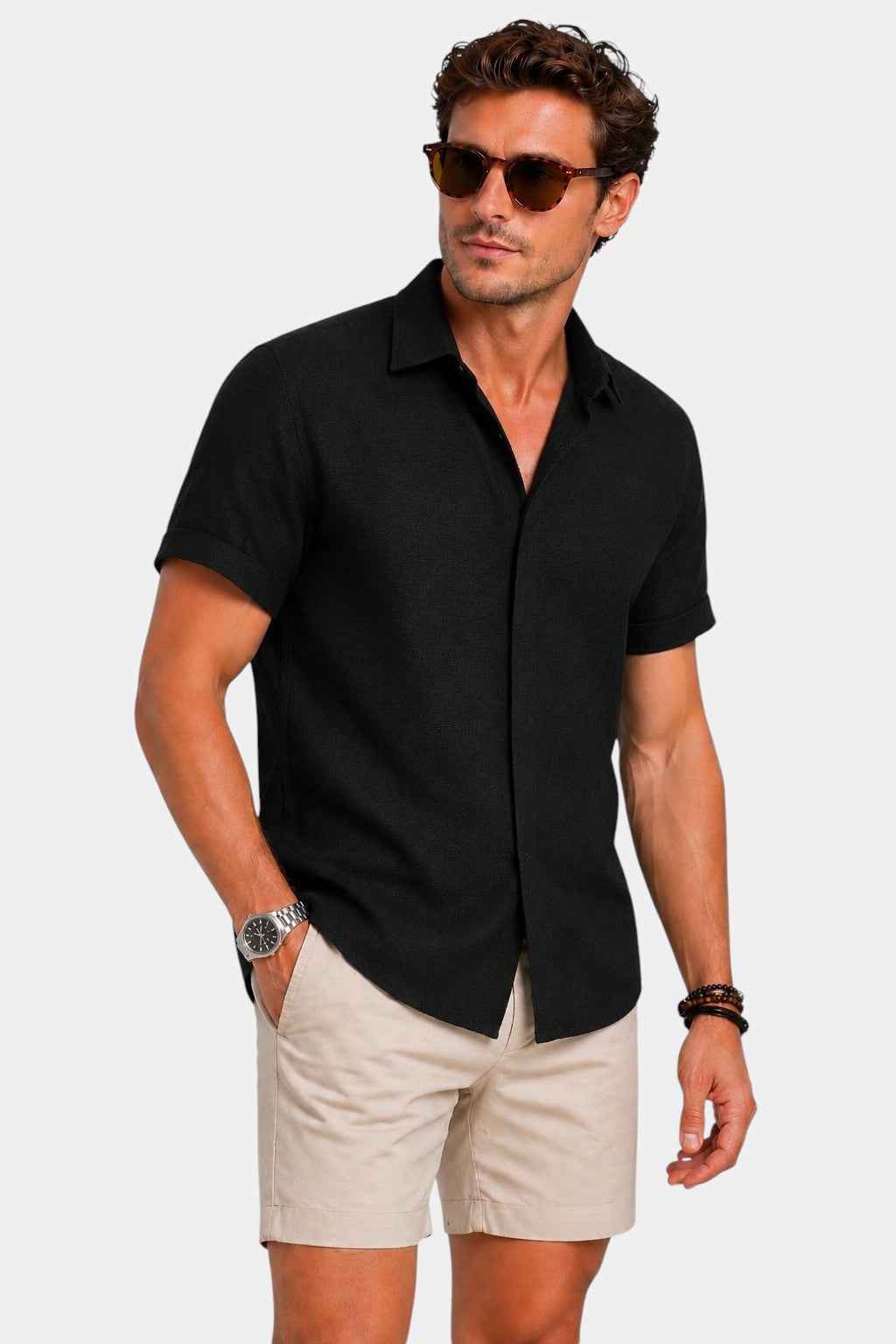 Lightweight Linen Short Sleeve Shirt