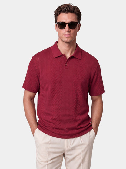 Classic Textured Jacquard Polo Shirt