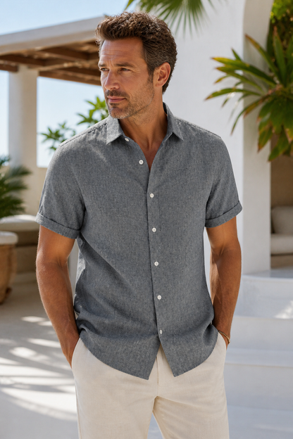 Lightweight Linen Short Sleeve Shirt