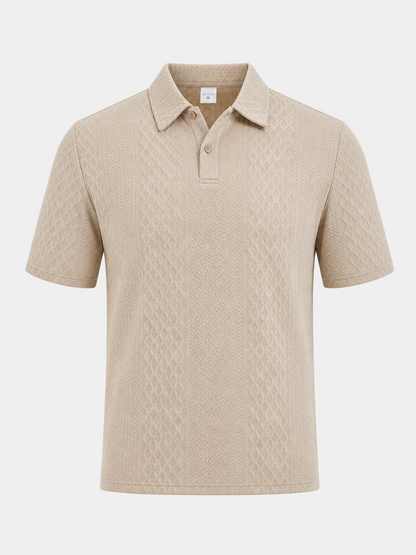 Classic Textured Jacquard Polo Shirt